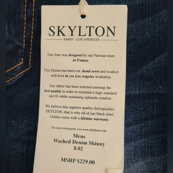 Skylton men's skinny jeans size 30